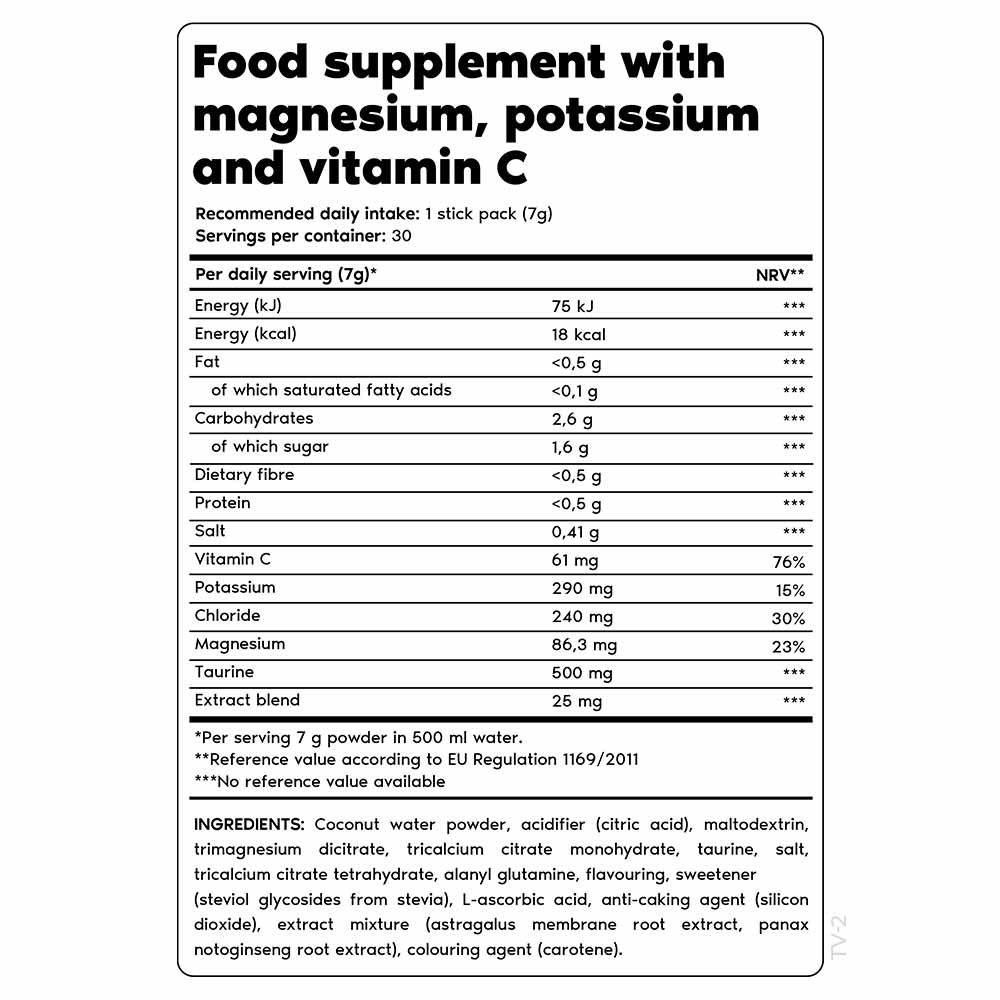 Supplement facts per serving