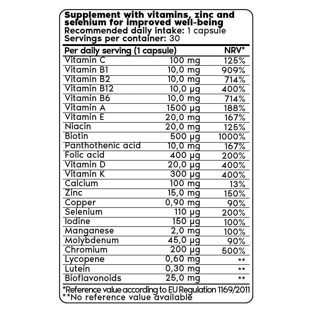 Supplement facts per serving